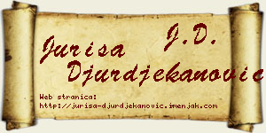 Juriša Đurđekanović vizit kartica